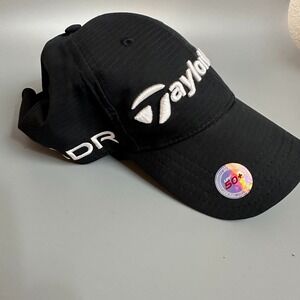 TAYLORMADE SLDR TOUR PREFERRED GOLF BLACK BASEBALL CAP HAT MENS SIGNED